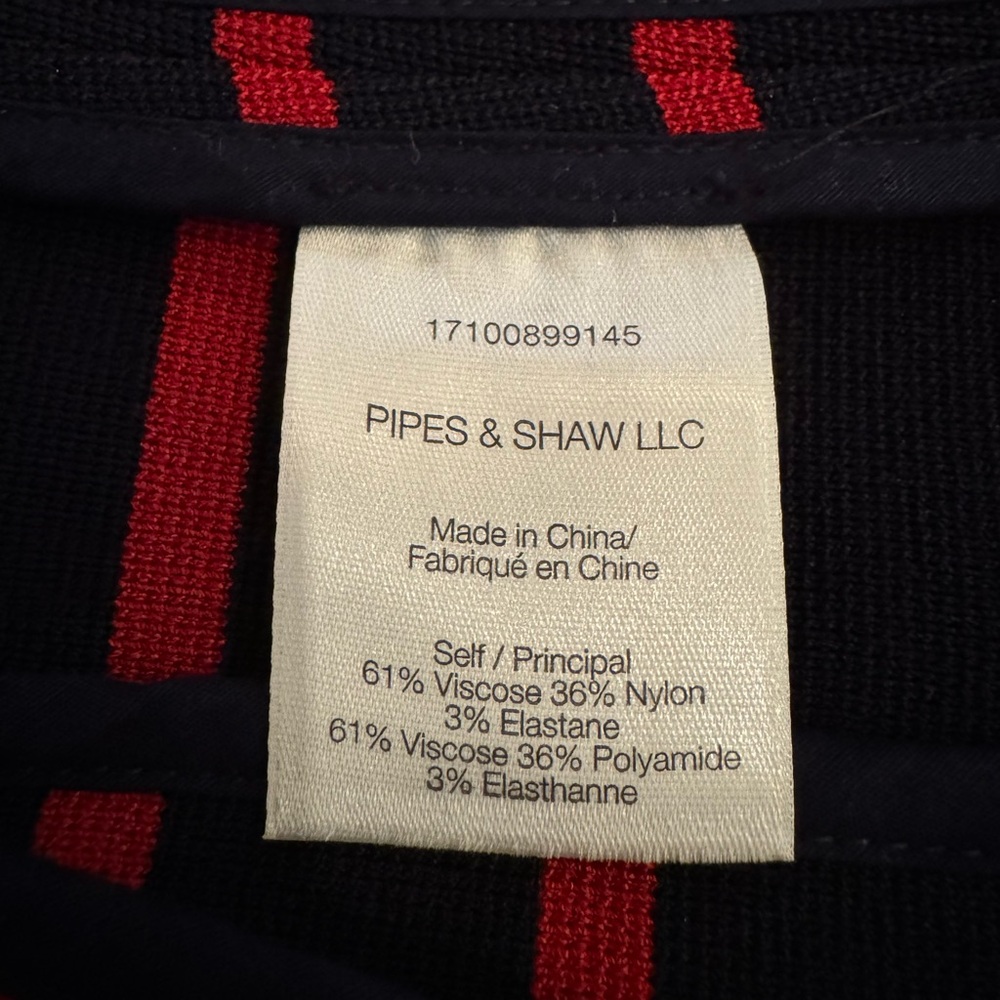 Veronica Beard Navy Blazer with Red Stripes - Picture 5 of 6